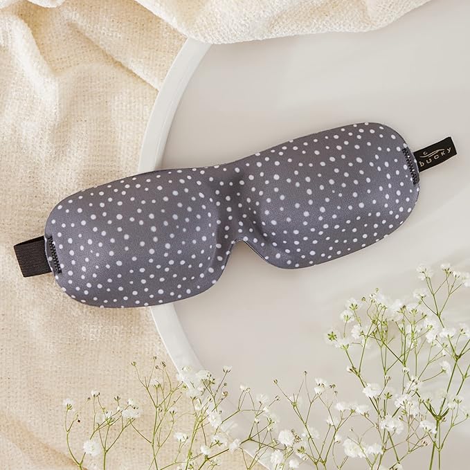 Bucky 40 Blinks No Pressure Eye Mask for Travel & Sleep, Granite Dots, One Size