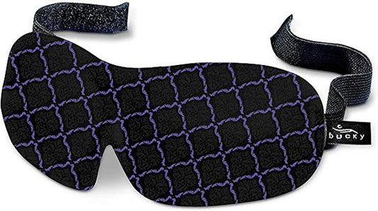 Bucky 40 Blinks No Pressure Printed Eye Mask for Travel & Sleep, Lattice, One Size