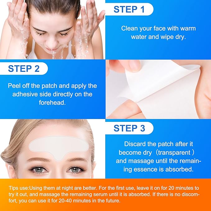 Forehead Wrinkle Patches Overnight 14pcs with Collagen & Vitamin E, Anti Wrinkle Patches for Forehead Filler & Deep Line Treatment, jelly forehead patches for Gentle Skin Care Solution