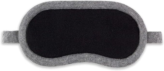 Jet&Bo 100% Pure Cashmere Eye Mask Black & Gray in Gift Box