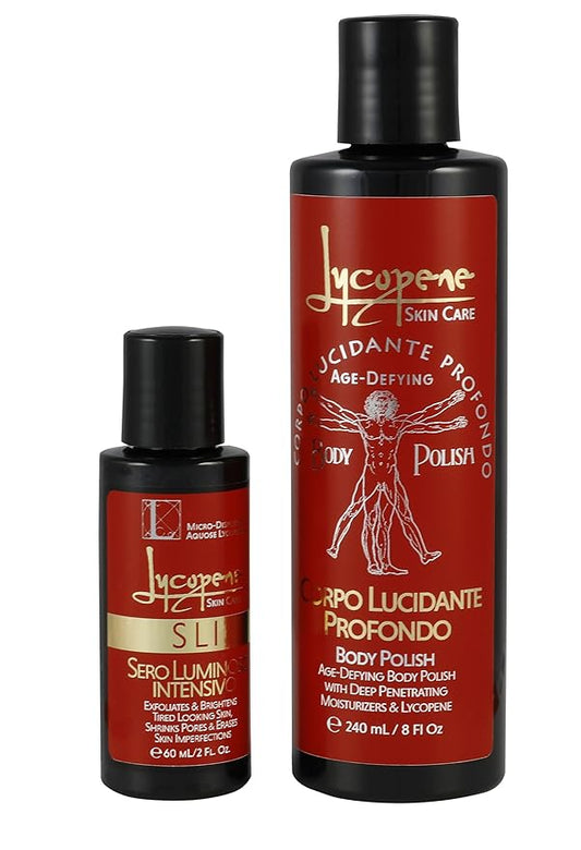 Exfoliating Facial Scrub Set - Includes Body Polish and Exfoliating Serum For Face and Body