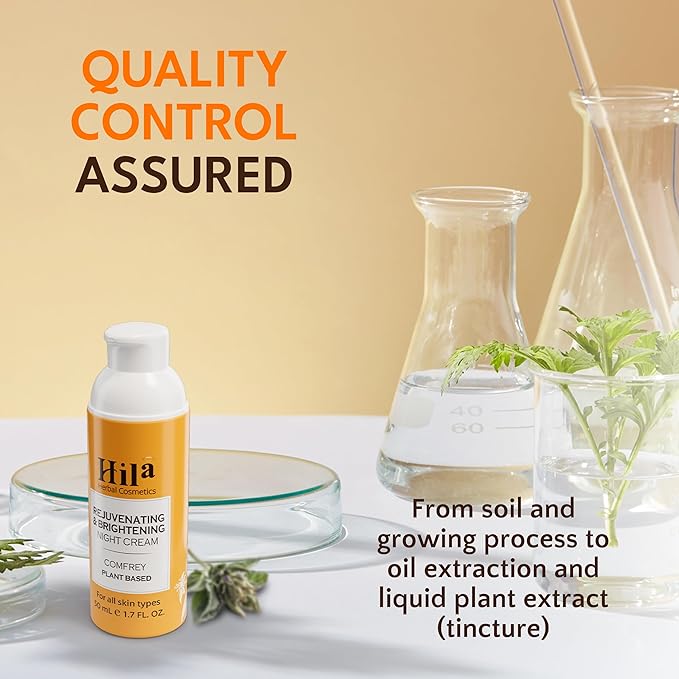 Rejuvenating, Brightening & Nourishing Night Cream for Face - Vitamin E Cream for All Skin Types, Restorative Night Moisturizer, Brightening Cream for Face - Comfrey, 50ml