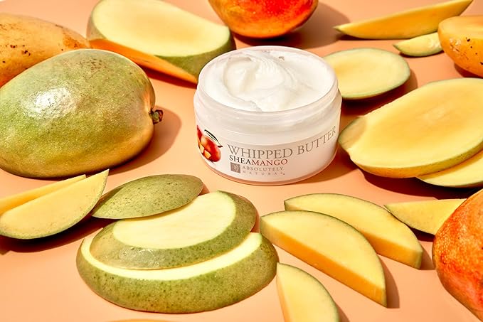 Shea Mango Whipped Body Butter 5oz with Nourishing Shea Butter and Coconut Oil Paraben Free Vegan Made in USA