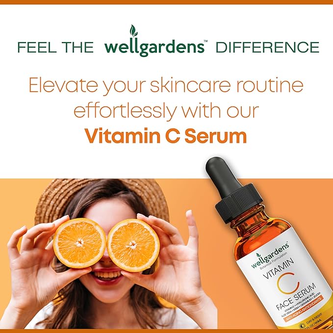 100% Pure Vitamin C Serum for Face - Anti Aging Face Serum - Vitamin C Face Serum, Vitamin E, Hyaluronic Acid, Botanical Blend - Face Serum for Eye Area, Dark Spots, Fine Lines, Wrinkles - 2 FL OZ