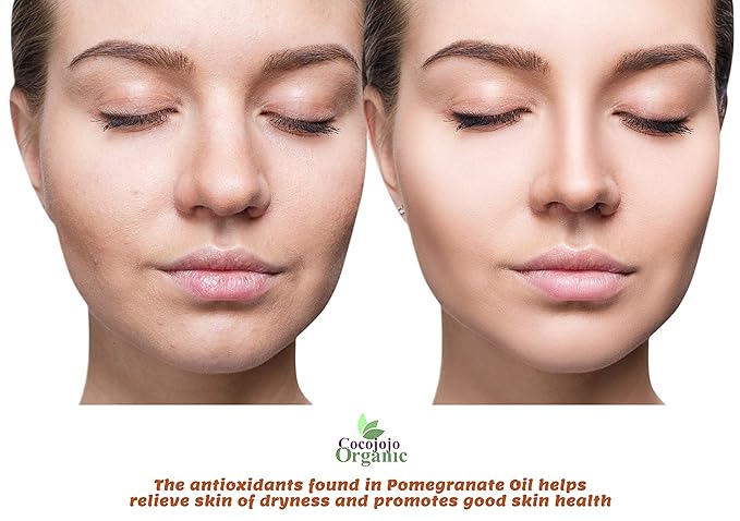 cocojojo Pomegranate Seed Oil Pure Cold Pressed 16 oz Refined Perfect for Skin Hair Nails Cuticles