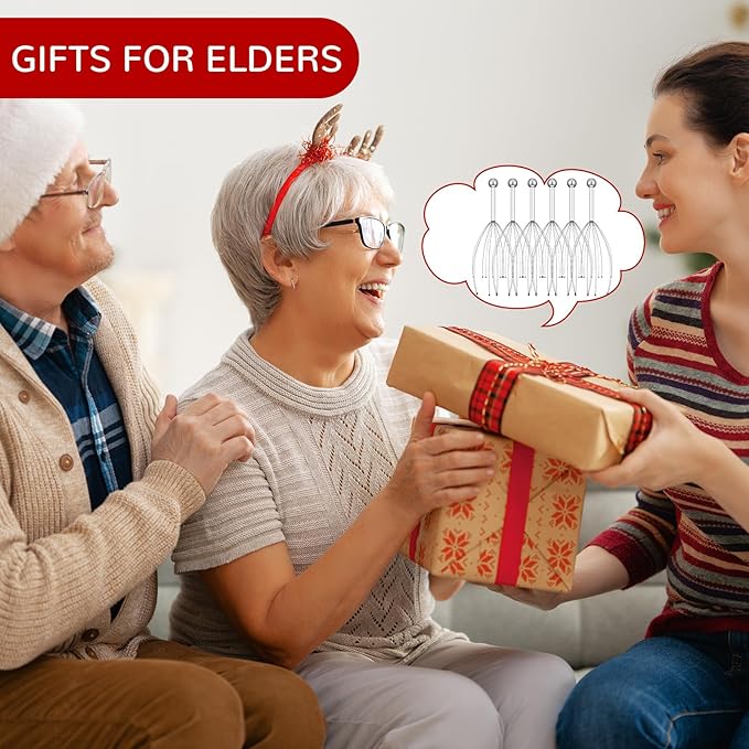 48 Pack Head Massager Scalp Massager 20 Prongs Head Scratcher Handheld Massage Tingler for Deep Relaxation, Stress Relief and Hair Stimulation, Stocking Stuffers