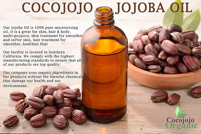 Dr Joe Lab Jojoba Oil Organic, Jojoba Oil for Hair Growth, Jojoba Oil for Skin, Jojoba Oil for Face, 100% Pure Natural, Cold Pressed, Deep Moisturizing Anti-Aging, Essential Oils -128 Fl Oz