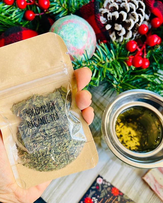 Beets and Apples Christmas Gift Basket for Women Holiday Spa Set Soap Candle Gifts for Her, Mom, Winter Spa Gift Set, Tea, Soap Candle Gift Set, Christmas Gift Set, Handmade in USA (Christmas)