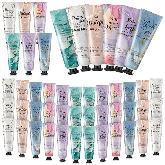 36pcs Mini Body Lotion Bulk Employee Appreciation Gifts in Bulk Mother's Day Travel Size Body Lotion Thank You Inspirational Gifts for Coworker Employees Team Women Moisturizing Staff