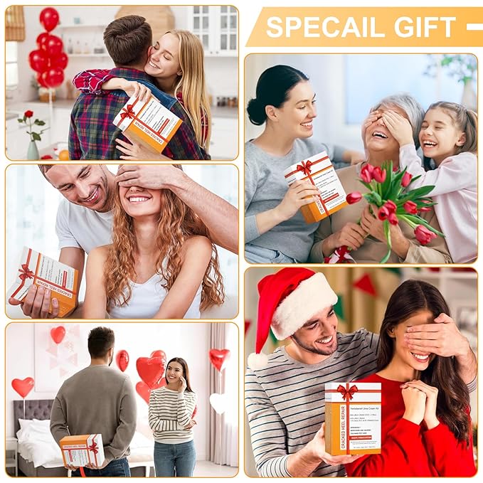 Urea Cream 40%,Urea Cream 42% Plus 2% Salicylic Acid Maximum Strength For Feet,Foot Cream for Dry Cracked Heels Feet Knees Elbows Hand,Travel and Home Foot Care Kit,Foot Heel,Gift Pack