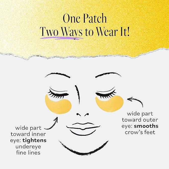 Derma E Vitamin C Bright Eyes Hydro Gel Under Eye Patches (5 Pairs), Allantoin, Caffeine & Vitamin B3, Eye Masks to Helps Reduce Fine Lines, Wrinkles, Dark Circles & Puffy Eyes,10 Ct