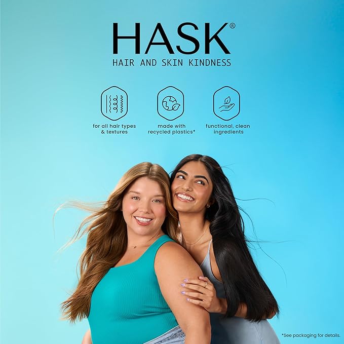 HASK Bonus Moisture Recovery Mask with Kukui Nut Oil & Pineapple Enzymes for Wavy, Curly, Coily & Kinky Hair, Hydrates, Softens, Prevents Damage, Vegan, Sulfate-Free, Cruelty-Free – 8 fl oz