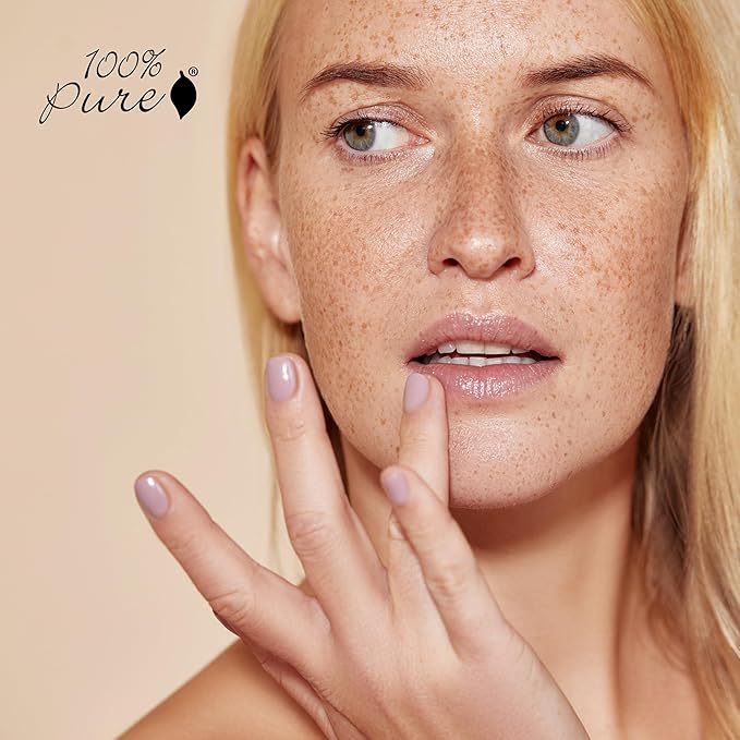 100% PURE Organic Cherry Lip Balm, Moisturizing, Soothing for Dry, Chapped Lips, Made w/Coconut Oil, Vitamin E, Natural Lip Balm - 0.4 oz