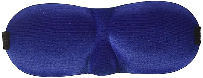 Deluxe Comfort Blink Safe 3D Protective Eye Sleep Mask - Light-Weight - Adjustable Strap - Breathable Polyester - Sleeping Mask, Blue