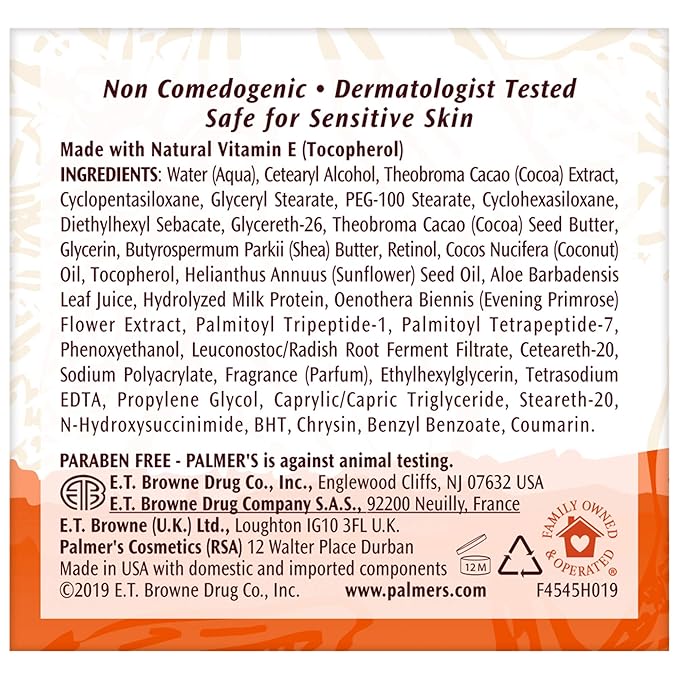 Palmer's Cocoa Butter Formula Overnight Moisture Rich Night Facial Cream, 2.7 Ounces (Pack of 6)