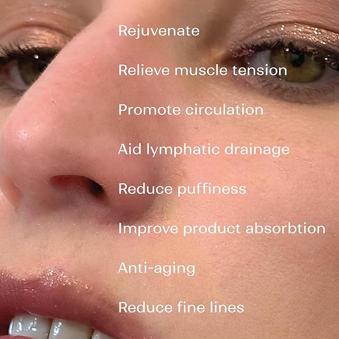 mwein Ivy 3D Face Massage Roller โ Mini Lightweight Small Travel-Sized Y-Shaped Stainless Steel โ Jade Roller, Ice Roller, Cellulite Roller โ Face Sculpting Tool (Gold)