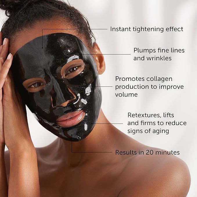 111SKIN Celestial Black Diamond Lifting and Firming Treatment Mask | Anti-Aging | Tone, Tighten, Retexturize Complexion | Set of 5 (2.5 oz each)
