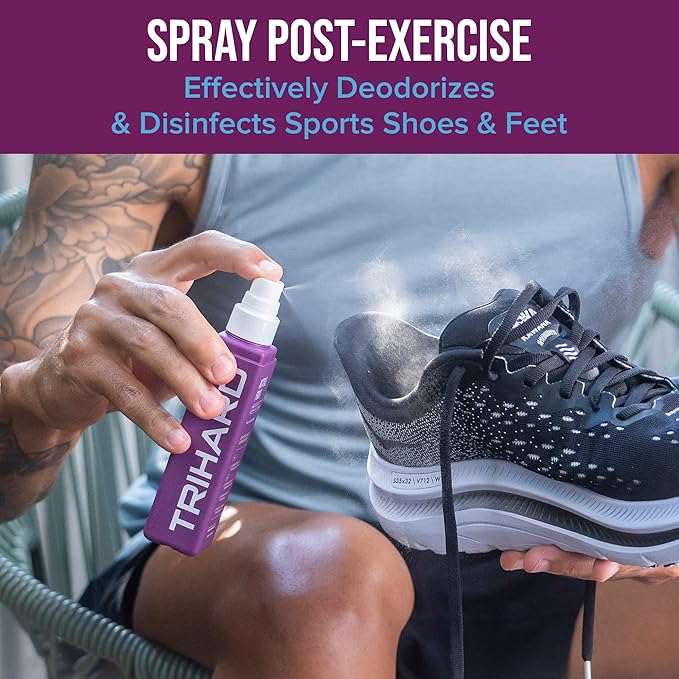 TRIHARD Active Foot Spa Kit - Foot Spray, Foot Soak Salts, Exfoliating Soap - Pedicure Set for Dry, Cracked Feet - Detox Foot Soak With Epsom Salts - Scrubber, Callus Remover