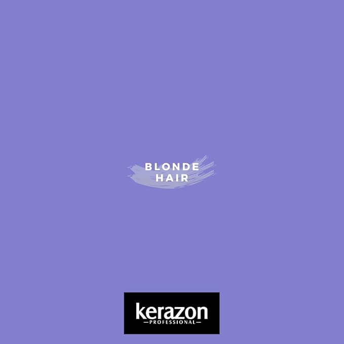 KERAZON Blonde Brazilian Hair BTX Treatment Purple Mask Platinum Effect & Silver Hair Providing Smoothing, Deep Hydration, Anti-Brass, Shine, Softness, Volume And Frizz Control. Salon Size.
