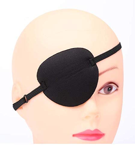 Adults And Kids Black Adjustable Soft and Comfortable Sponge Eye Patch Strabismus Eye Mask With Buckle For Recovery Eye And Cure Children Lazy Eye
