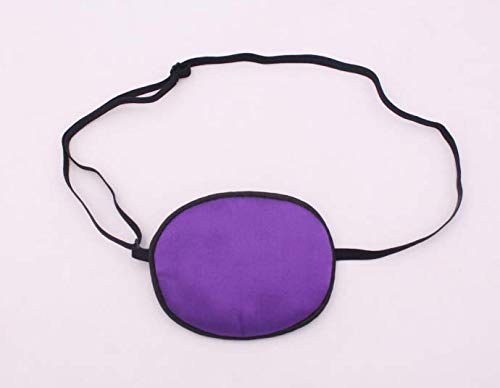 Adults Eye Patch Silk Single Eye Mask Amblyopia Corrected Visual Acuity Recovery Eye Patch Patch for Lazy Eye (Purple)