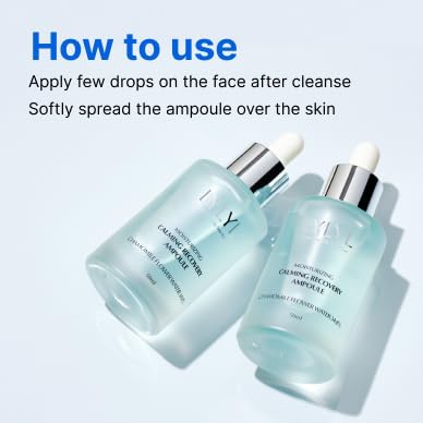 Calming Recovery Ampoule, 72 Hour Moisture Barrier, 7 Protein Peptides, Over 20% Liposome, Soothing & Hydrating Effect for Dry/Sensitive Skin, No Oil, Korean Skincare, 1.69 fl.oz/50ml