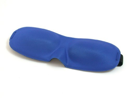 Deluxe Comfort Blink Safe 3D Protective Eye Sleep Mask - Light-Weight - Adjustable Strap - Breathable Polyester - Sleeping Mask, Blue