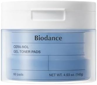 Biodance Cera-nol Gel Toner Pads | Hydrating, Soothing Korean Toner Pads for Sensitive Skin | 4.93 fl.oz.(140g), 60Pads