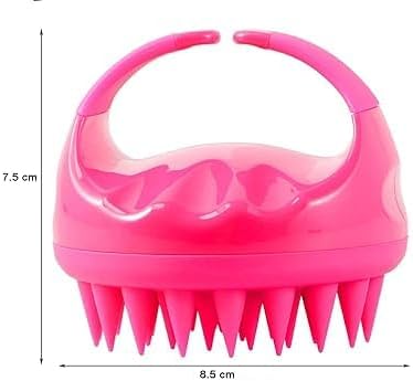 Scalp Massager Shampoo Brush 2 pcs, Soft Silicone Bristles to Remove Dandruff, Waterproof Hair Scrubber for Both Wet Dry Hair, Suitable for Men & Women (Multicolour)