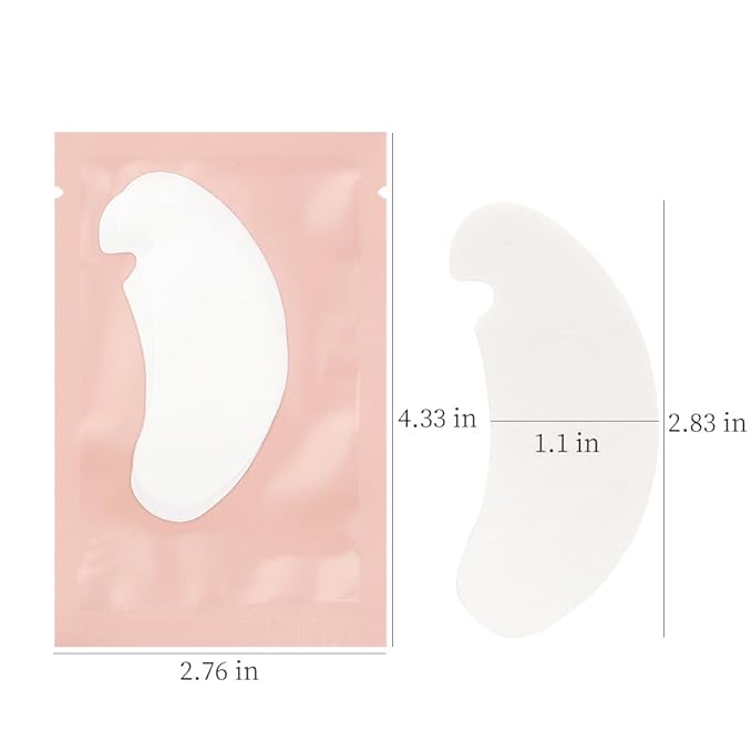 50 Pair Under Eye Pads,Eyelash Extension Gel Patches, Lash Extension Lint Free Under Hydrogel Eye Mask Pads Beauty Tool (Pink)