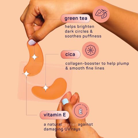 SpaLife Beauty Bright Eyed Undereye Masks – Hydrogel Eye Patches for Dark Circles, Puffiness, & Dullness with Vitamin E, Green Tea – 2-in-1 Skincare – 32 Pairs