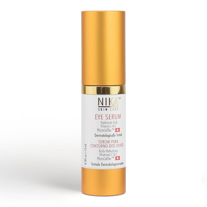 SKIN CARE - Eye Serum with Vitamin C & E, Hyaluronic Acid, Caffeine, and Swiss Apple Stem Cells - Day & Night
