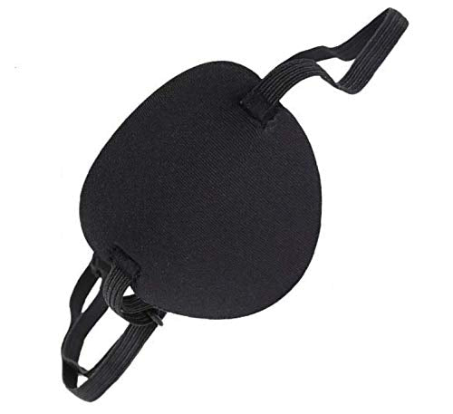 Adults Kids Black Eyepatch,Comfortable Eye Patch Strabismus Adjustable Eye Patch Eye Mask for Recovery Eye
