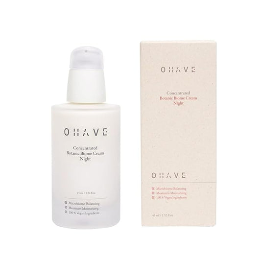 OHAVE Night Cream – Vegan Formula, Natural Ingredients, Skin Hydration & Firmness Care, Cruelty-Free, Dermatologist Tested - 45ml