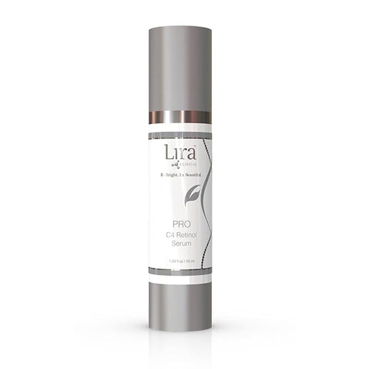 Lira Clinical PRO C4 Retinol Serum - Face Serum with Plant Stem Cells - Vitamin C Brightening Serum with Licorice and Olive Extract - 1.69 Ounce