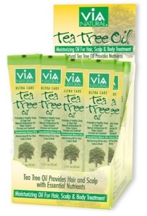 Lot of 12 Tubes (One Dozen) Via Tea Tree Oil Moisturizing Oil for Hair Scalp & Body 1.5 fl oz each