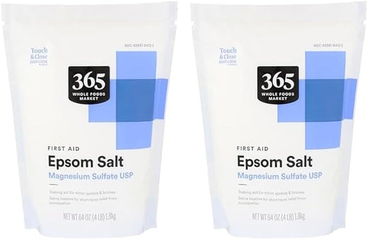 365 by Whole Foods Market, Epsom Salt, 64 Ounce (Pack of 2)