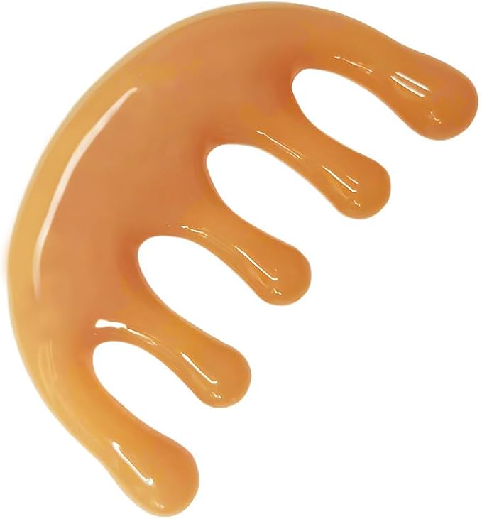 Head Massager Scalp Resin Handheld Wide Tooth Comb Relax Massage Tool for Soothing Head Massage