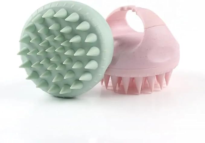 Premium Eco-Friendly Silicone Scalp Massager Brush, Stimulates Hair Growth, Deep Cleansing, Oil Control and Gentle Exfoliation, Ideal for All Hair Types, Men, Women, Kids, and Pets (White)