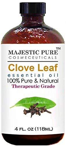 MAJESTIC PURE Clove Essential Oil | 100% Pure and Natural Clove Oil | Premium Grade Essential Oils for Hair Care, Home Diffusers, Skin, Aromatherapy, Massage and Humidifiers | 4 Fl Oz
