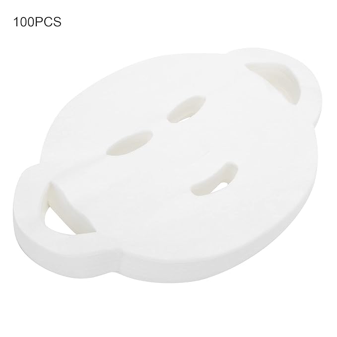 ZJchao Facial Mask Paper, 100 Pcs DIY Facial Mask Sheet DIY Layout Dry Facial Mask Paper Diy Cotton Face Mask Paper Paper Facial Mask for Facial Retention Skincare Cotton Mask Paper Spa