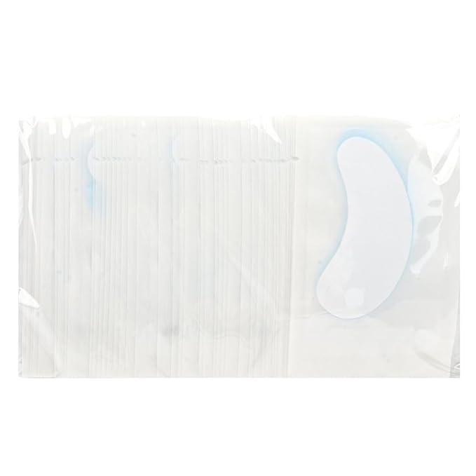 100 Pairs Hydrogel Under Eye Gel Patches Lint Free Eye Lash Pads Eyelash Extension Tool Mask Eyepads, Transparent/Blue