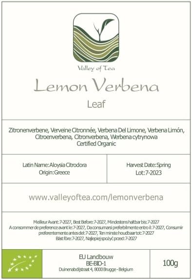 Lemon Verbena Organic Herbal Tea - Handpicked Cedron Loose Leaf Tea - Luisa Verveine or Luiza Leaves - Cedron Herb Dried Lemon Verberna Tea Lemon Verbena Tea Leaves Lemon Tea Leaves