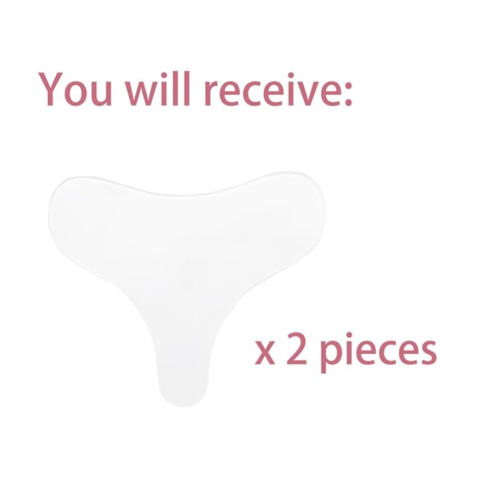 Chest Wrinkle Patches, Reusable Hydrogel Anti Aging Chest Pads, Hypoallergenic Silicone Gel Anti Wrinkle Tape for Side Sleeping, Neck & Décolleté, Smooth Fine Lines (chest-2 Pcs)