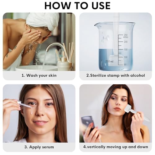 140 Titanium Derma Stamp,Microneedle Stamp 0.25 mm, Microneedling Roller for Men and Women Home Use