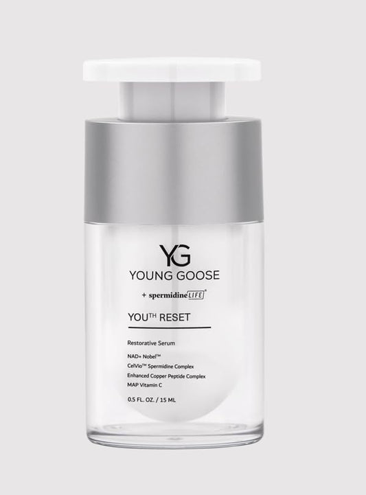 Young Goose, Youth Reset Serum | Cellular Regeneration and Repair | Improves Skin Texture | Promotes Skin Luminosity and Vibrancy - Travel Size 15ml