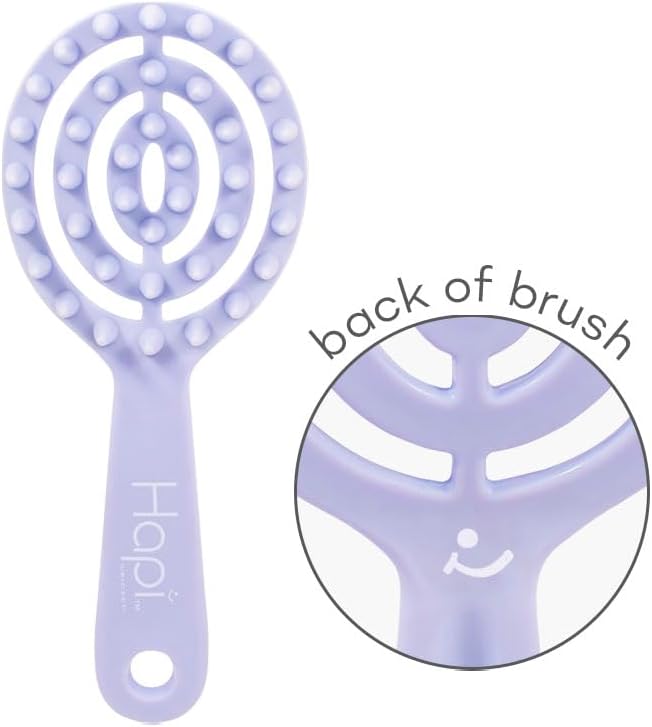 Cricket Hapi So Clean Scalp Massager Brush – Silicone Scrubber & Exfoliator for Hair & Scalp Care, 38 Firm Tapered Teeth, Shampoo Brush for Shower & Salon - Light Purple