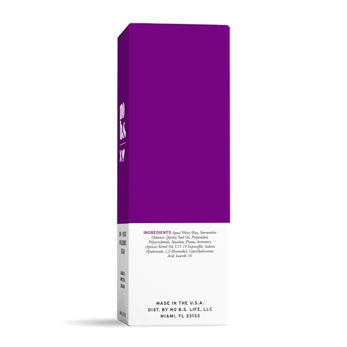 No Bad Stuff - Day & Night Hydrating Cream for Face, Hyaluronic Acid, Jojoba Oil, Apricot Oil & Squalane, Face Cream for All Skin Types, Travel Size, Vegan & Gluten Free, 2 FL Oz