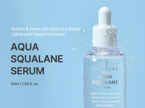 AQUA SQUALANE SERUM 50ml | Soothing, Inner moisture, Claming, Pore care, Sebum control | 1.69Fl Oz
