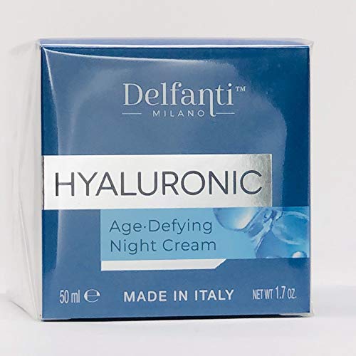 Delfanti Milano • HYALURONIC AGE DEFYING NIGHT CREAM • Face and Neck Moisturizer • Made in Italy